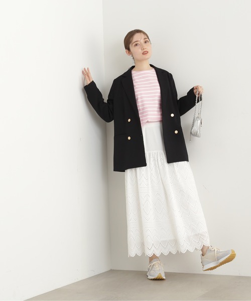 N.（N. Natural Beauty Basic）（エヌエヌナチュラルビューティーベーシック）の「【S Size Line】◆コットンレースフレアスカート（スカート・レディース・ブラック/オフホワイト・MEDIUM/SMALL）」の6枚目の写真