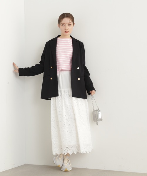 N.（N. Natural Beauty Basic）（エヌエヌナチュラルビューティーベーシック）の「【S Size Line】◆コットンレースフレアスカート（スカート・レディース・ブラック/オフホワイト・MEDIUM/SMALL）」の7枚目の写真