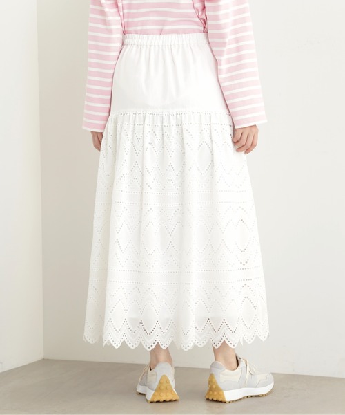 N.（N. Natural Beauty Basic）（エヌエヌナチュラルビューティーベーシック）の「【S Size Line】◆コットンレースフレアスカート（スカート・レディース・ブラック/オフホワイト・MEDIUM/SMALL）」の11枚目の写真