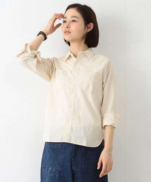 【美品】BEAMSBOY コマーシャルシャツ シャンブレー ビームスボーイ BEAMS BOY（ビームス ボーイ）【別注】BUZZ RICKSON'S