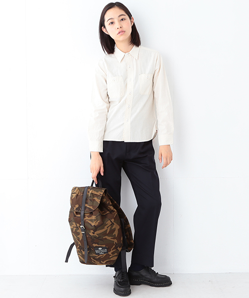 BEAMS BOY（ビームスボーイ）の「SUGAR CANE×BEAMS BOY / シャンブレー ワークシャツ（シャツ/ブラウス・レディース・ホワイト/ブルー・SMALL/MEDIUM）」の14枚目の写真