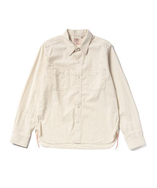 BEAMS BOY（ビームスボーイ）の「SUGAR CANE×BEAMS BOY / シャンブレー ワークシャツ（シャツ/ブラウス・レディース・ホワイト/ブルー・SMALL/MEDIUM）」の7枚目の写真