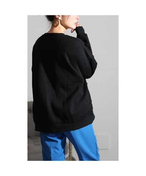 Sawa a la mode(サワアラモード)の「裏起毛ハートボタンカーディガン(カーディガン/ボレロ・レディース・ブラック・FREE)」の16枚目の写真