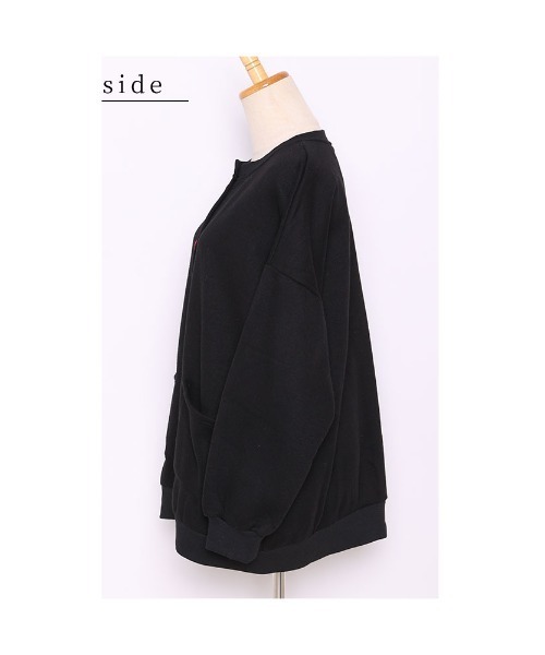Sawa a la mode(サワアラモード)の「裏起毛ハートボタンカーディガン(カーディガン/ボレロ・レディース・ブラック・FREE)」の21枚目の写真