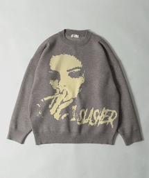 NILWAY | SMOKING SLASHER ジャガードパーソン オーバーニット(ニット/セーター)