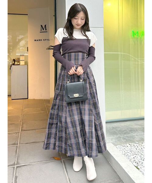 MERCURYDUO（マーキュリーデュオ）の「バイカラータイトニット（ニット