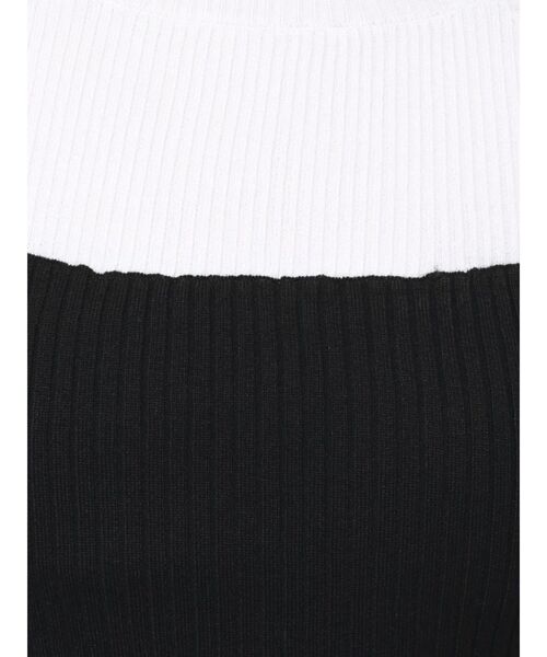 MERCURYDUO（マーキュリーデュオ）の「バイカラータイトニット（ニット/セーター・レディース・ブラック/チャコールグレー/ブラウン・FREE）」の13枚目の写真