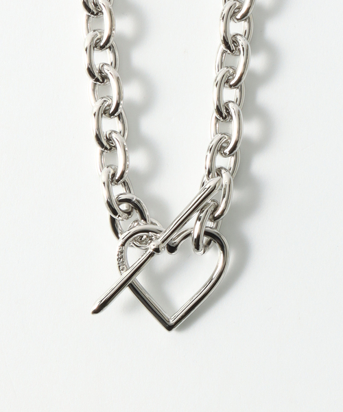 【BASICKS】HEART NECKLACE (MEDIUM LINK) ユニセックス 全2色 BASICKS/ベーシックス】Heart Necklace (Medium Link)/ハート