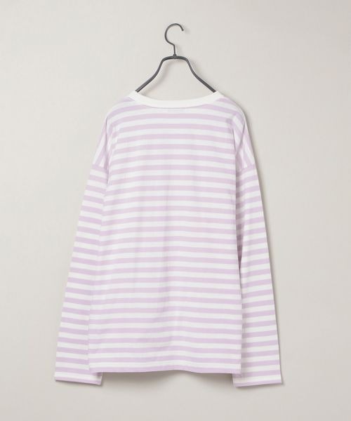 JEANASIS(ジーナシス)の「ボーダーテンジクロンTEE/104704(Tシャツ/カットソー・レディース・ホワイト系その他/パープル系その他/ネイビー系・FREE)」の8枚目の写真