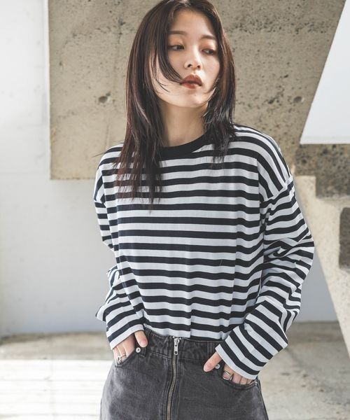 JEANASIS（ジーナシス）の「ボーダーテンジクロンTEE/104704（Tシャツ