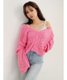 GYDA | 2WAYメッシュスリーブブリーチニットトップス(カーディガン/ボレロ)