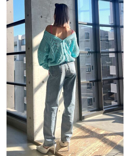 カーディガン 2WAYメッシュブリーチニットトップス レディース GYDA（ジェイダ）の「2WAYメッシュスリーブブリーチニット
