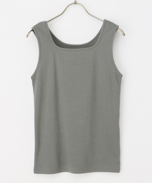 Honeys（ハニーズ）の「２ｗａｙタンクトップ（タンクトップ・レディース・スミクロ/アイボリー/ブラック/グレイッシュベージュ/ホワイト×ブラック/オレンジ系その他/ブルー/カーキ・S/M/L/LL）」の6枚目の写真