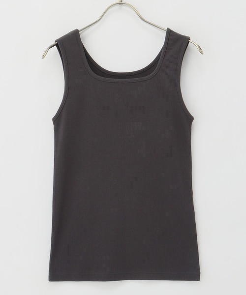 Honeys（ハニーズ）の「２ｗａｙタンクトップ（タンクトップ・レディース・スミクロ/アイボリー/ブラック/グレイッシュベージュ/ホワイト×ブラック/オレンジ系その他/ブルー/カーキ・S/M/L/LL）」の4枚目の写真