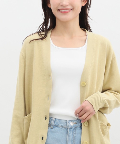 Honeys（ハニーズ）の「２ｗａｙタンクトップ（タンクトップ・レディース・スミクロ/アイボリー/ブラック/グレイッシュベージュ/ホワイト×ブラック/オレンジ系その他/ブルー/カーキ・S/M/L/LL）」の9枚目の写真