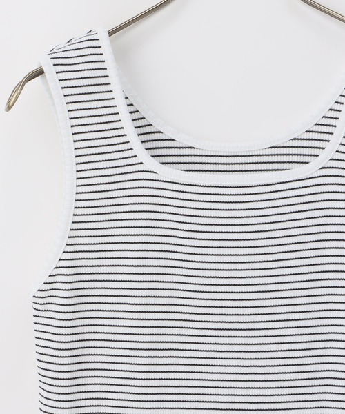 Honeys（ハニーズ）の「２ｗａｙタンクトップ（タンクトップ・レディース・スミクロ/アイボリー/ブラック/グレイッシュベージュ/ホワイト×ブラック/オレンジ系その他/ブルー/カーキ・S/M/L/LL）」の18枚目の写真