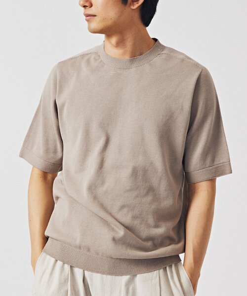 EDIFICE(エディフィス)の「ホールガーメント ニットTシャツ(ニット/セーター・メンズ・ブラック/ベージュ/ブルー/パープル・MEDIUM/LARGE)」の3枚目の写真