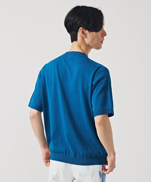 EDIFICE(エディフィス)の「ホールガーメント ニットTシャツ(ニット/セーター・メンズ・ブラック/ベージュ/ブルー/パープル・MEDIUM/LARGE)」の10枚目の写真