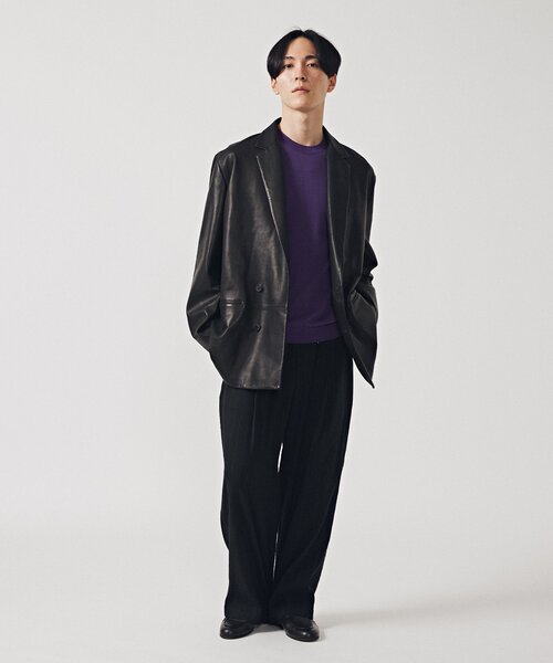 EDIFICE(エディフィス)の「ホールガーメント ニットTシャツ(ニット/セーター・メンズ・ブラック/ベージュ/ブルー/パープル・MEDIUM/LARGE)」の11枚目の写真