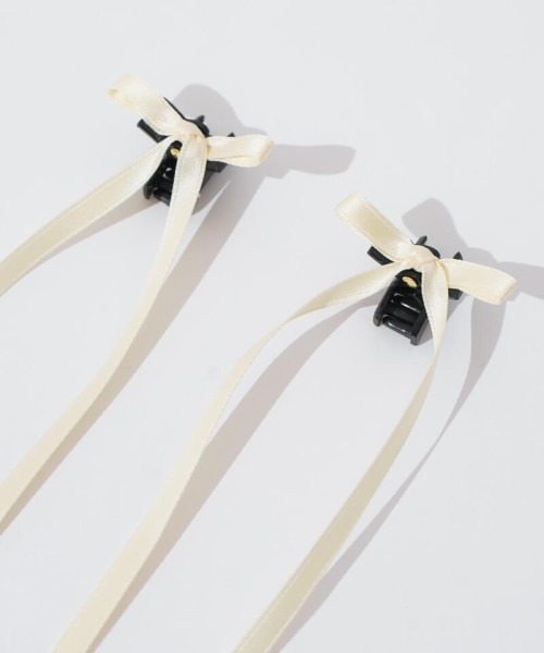 flower（フラワー）の「ルーズリボンピン（ヘアピン・レディース・ブラック/アイボリー・FREE）」の4枚目の写真