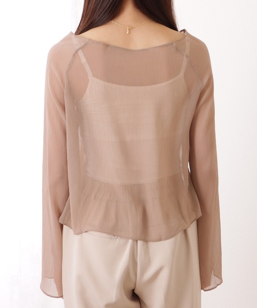 Lace Ladies(レースレディース)の「ボートネック コンパクト シアー フレア プルオーバー(Tシャツ/カットソー・レディース・ベージュ/ブラック/ピンク/ホワイト/ミント・XL/M/S)」の21枚目の写真