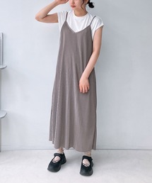◎プリーツキャミワンピースとTシャツ セットアイテム