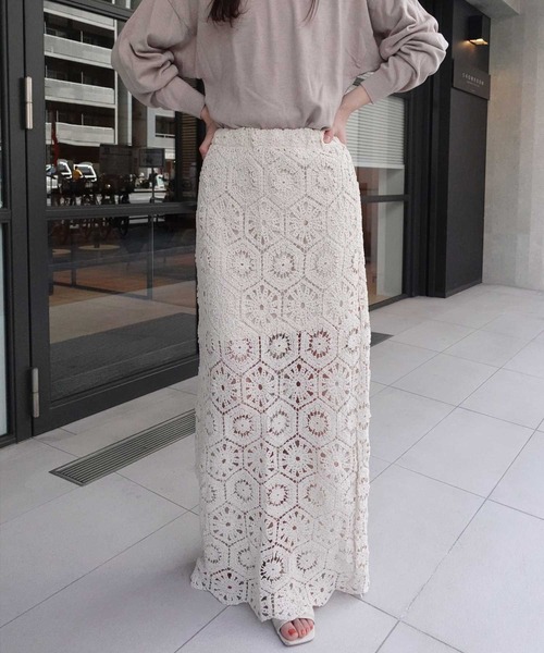 セール】かぎ針編みレースナロースカート（スカート）｜CORNERS  