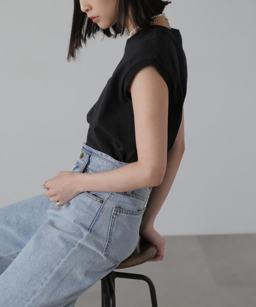 FREE'S MART（フリーズマート）の「USAコットンフレンチスリーブＴシャツ（Tシャツ/カットソー・レディース・ブルー/ホワイト/レッド/ブラック・FREE）」の7枚目の写真