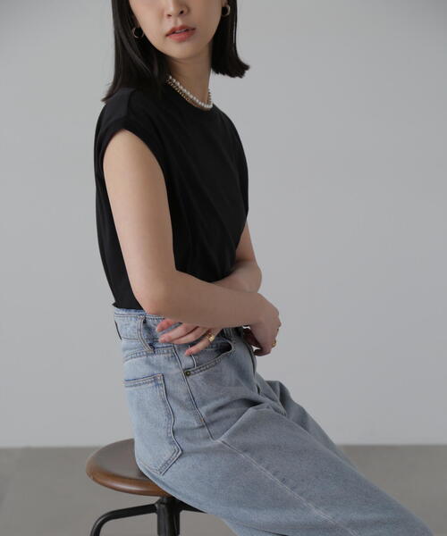 FREE'S MART（フリーズマート）の「USAコットンフレンチスリーブＴシャツ（Tシャツ/カットソー・レディース・ブルー/ホワイト/レッド/ブラック・FREE）」の10枚目の写真