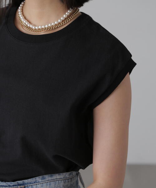 FREE'S MART（フリーズマート）の「USAコットンフレンチスリーブＴシャツ（Tシャツ/カットソー・レディース・ブルー/ホワイト/レッド/ブラック・FREE）」の11枚目の写真