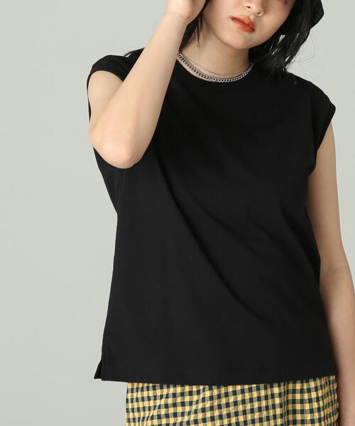 FREE'S MART（フリーズマート）の「USAコットンフレンチスリーブＴシャツ（Tシャツ/カットソー・レディース・ブルー/ホワイト/レッド/ブラック・FREE）」の12枚目の写真