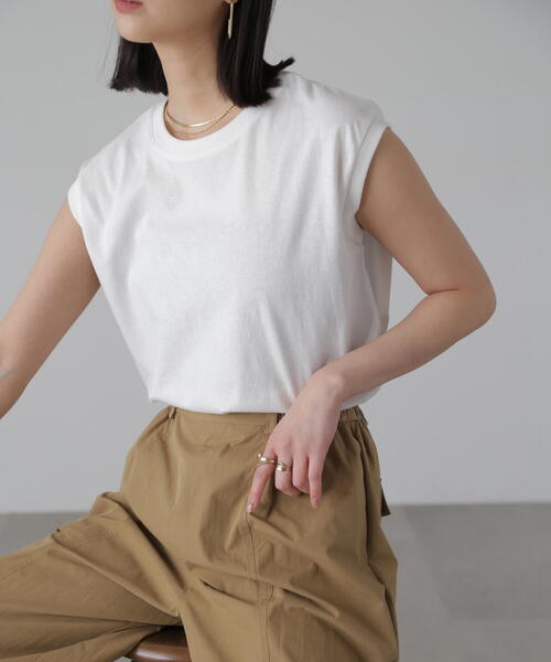 FREE'S MART（フリーズマート）の「USAコットンフレンチスリーブＴシャツ（Tシャツ/カットソー・レディース・ブルー/ホワイト/レッド/ブラック・FREE）」の21枚目の写真