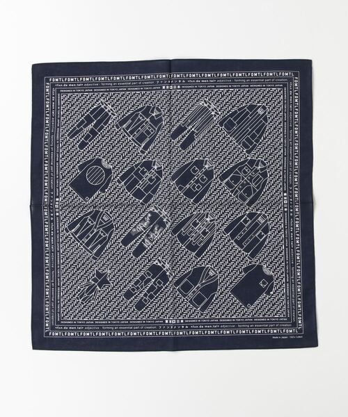 FDMTL(ファンダメンタル)の「FDMTL/ファンダメンタル BANDANA バンダナ(バンダナ/スカーフ・メンズ・ネイビー・ONE SIZE)」の1枚目の写真