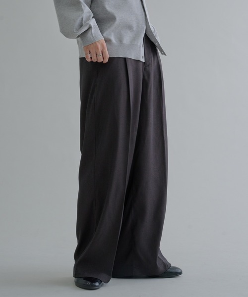 ワイド バギー スラックス ZARA センタープレスワイドバギースラックス（スラックス）｜epnok