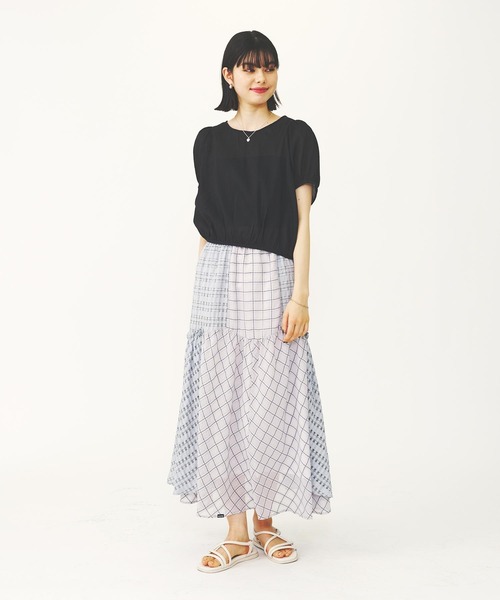 MILKFED.(ミルクフェド)の「SHEER PUFF SLEEVE BLOUSE(シャツ/ブラウス・レディース・ホワイト/ブラック・ONE SIZE)」の14枚目の写真