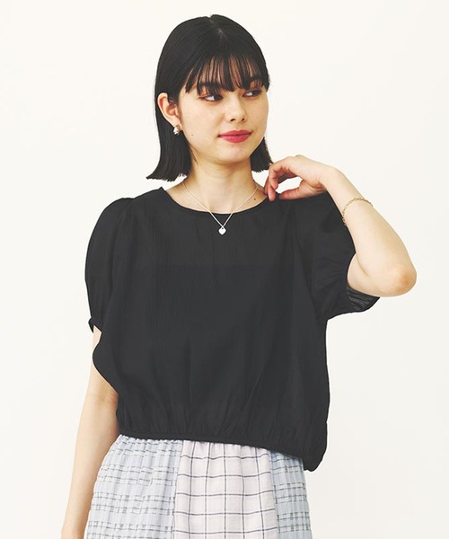 MILKFED.(ミルクフェド)の「SHEER PUFF SLEEVE BLOUSE(シャツ/ブラウス・レディース・ホワイト/ブラック・ONE SIZE)」の10枚目の写真