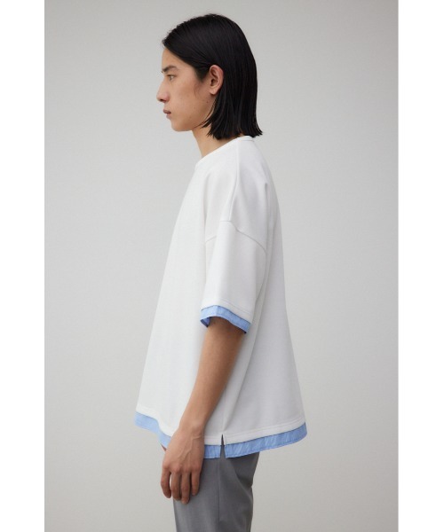 AZUL by moussy（アズールバイマウジー）の「ダンボールシャツレイヤードトップス（Tシャツ/カットソー・メンズ・グレー/ブラック/ホワイト・FREE）」の8枚目の写真