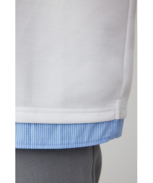 AZUL by moussy（アズールバイマウジー）の「ダンボールシャツレイヤードトップス（Tシャツ/カットソー・メンズ・グレー/ブラック/ホワイト・FREE）」の12枚目の写真