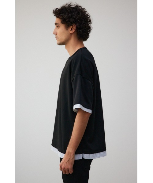 AZUL by moussy（アズールバイマウジー）の「ダンボールシャツレイヤードトップス（Tシャツ/カットソー・メンズ・グレー/ブラック/ホワイト・FREE）」の17枚目の写真