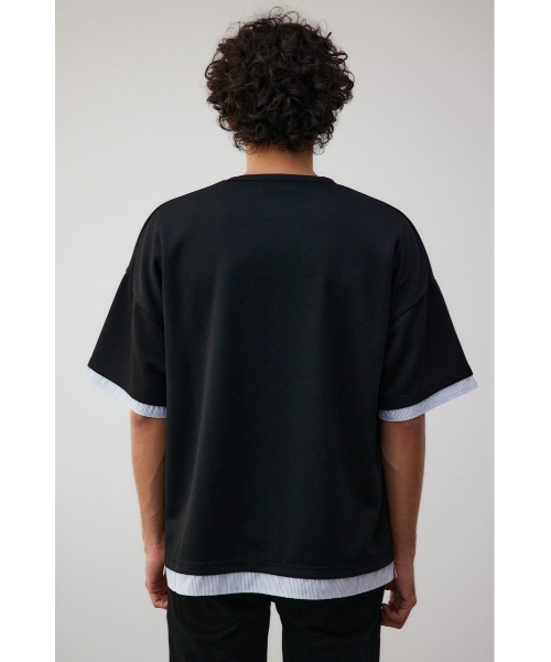 AZUL by moussy（アズールバイマウジー）の「ダンボールシャツレイヤードトップス（Tシャツ/カットソー・メンズ・グレー/ブラック/ホワイト・FREE）」の18枚目の写真