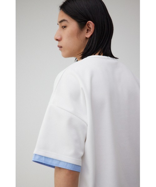 AZUL by moussy（アズールバイマウジー）の「ダンボールシャツレイヤードトップス（Tシャツ/カットソー・メンズ・グレー/ブラック/ホワイト・FREE）」の5枚目の写真