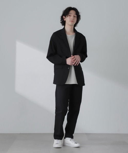 NANO universe（ナノユニバース）の「3D LABO ハイストレッチイージースラックス(セットアップ可)（スラックス・メンズ・ブラック/ネイビー/カーキ・L/M/S）」の11枚目の写真