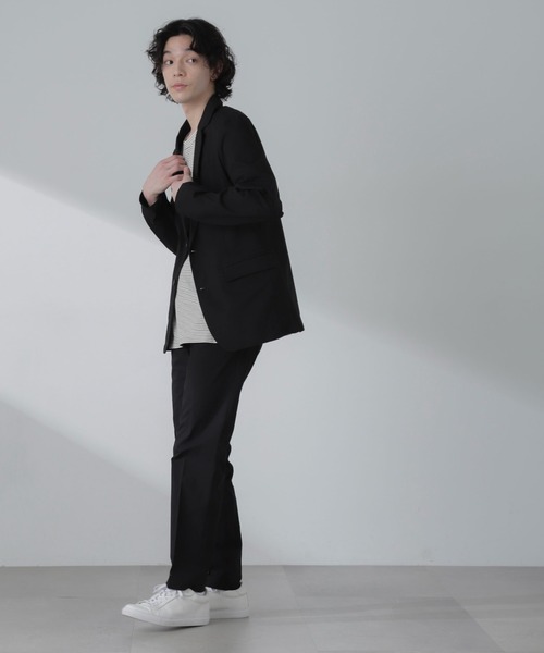 NANO universe（ナノユニバース）の「3D LABO ハイストレッチイージースラックス(セットアップ可)（スラックス・メンズ・ブラック/ネイビー/カーキ・L/M/S）」の12枚目の写真