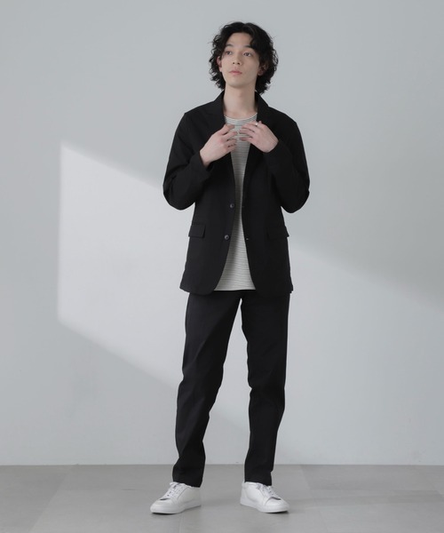 NANO universe（ナノユニバース）の「3D LABO ハイストレッチイージースラックス(セットアップ可)（スラックス・メンズ・ブラック/ネイビー/カーキ・L/M/S）」の13枚目の写真