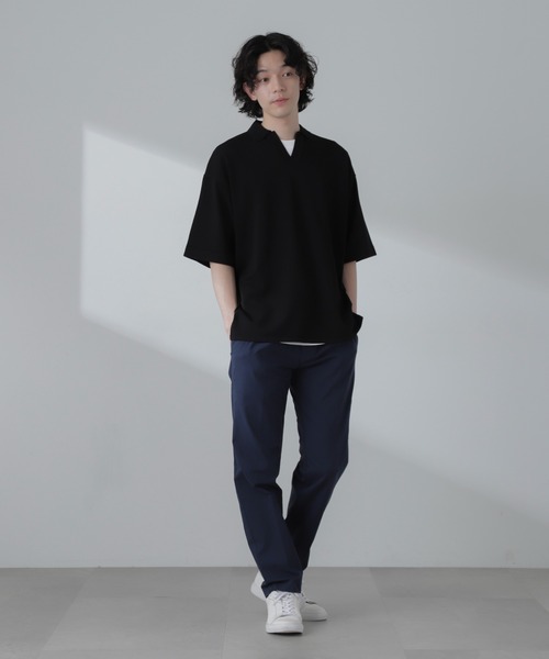 NANO universe（ナノユニバース）の「3D LABO ハイストレッチイージースラックス(セットアップ可)（スラックス・メンズ・ブラック/ネイビー/カーキ・L/M/S）」の15枚目の写真