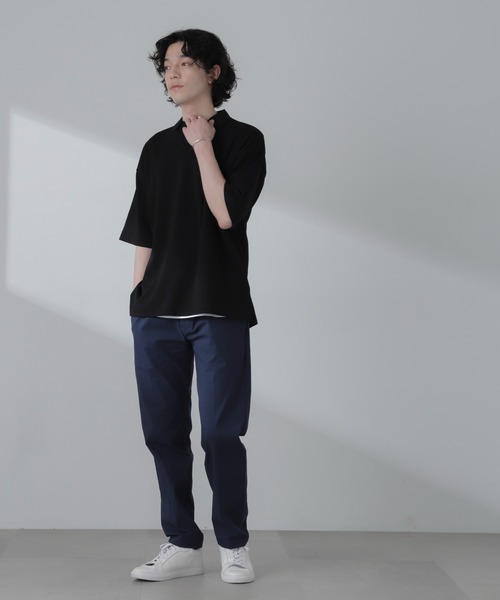 NANO universe（ナノユニバース）の「3D LABO ハイストレッチイージースラックス(セットアップ可)（スラックス・メンズ・ブラック/ネイビー/カーキ・L/M/S）」の16枚目の写真