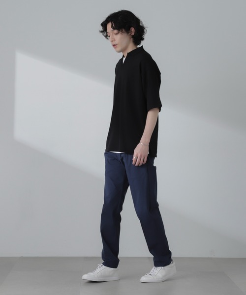 NANO universe（ナノユニバース）の「3D LABO ハイストレッチイージースラックス(セットアップ可)（スラックス・メンズ・ブラック/ネイビー/カーキ・L/M/S）」の17枚目の写真