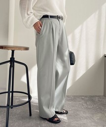 fredy emue | スラブツイルタックスラックスパンツ(その他パンツ)