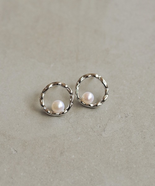 bonu.(ボヌ)の「【silver925】淡水パールサークルピアス(ピアス(両耳用)・レディース・シルバー/ゴールド・FREE)」の1枚目の写真