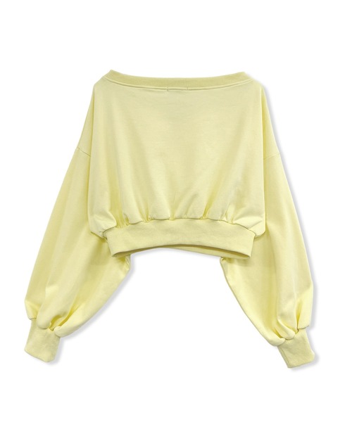 ANDGEEBEE（アンジービー）の「オフショルスウェット（スウェット・レディース・チャコールグレー/イエロー・FREE）」の13枚目の写真